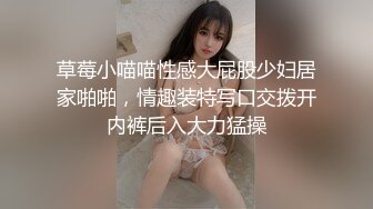 草莓小喵喵性感大屁股少妇居家啪啪，情趣装特写口交拨开内裤后入大力猛操